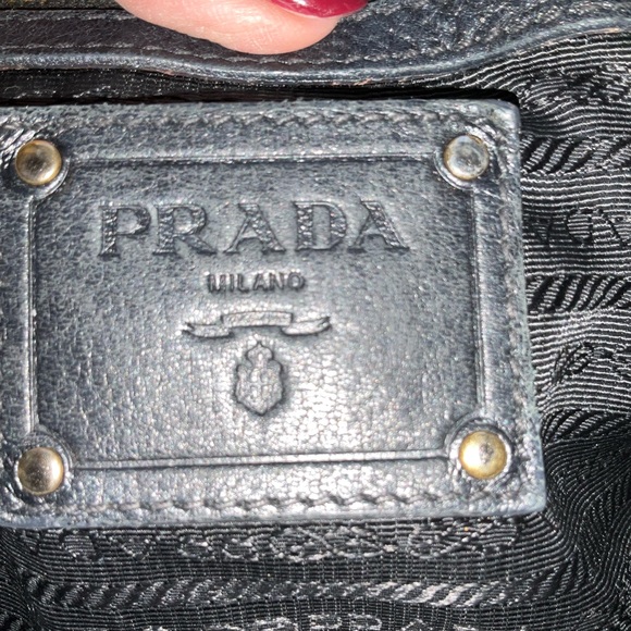 Prada Gorgeous Nylon and Leather Tote with Decorative Gathered Band - Picture 8 of 15